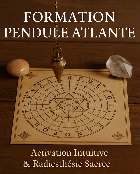 Atelier de radiesthésie avec pendule cristaux planche atlante